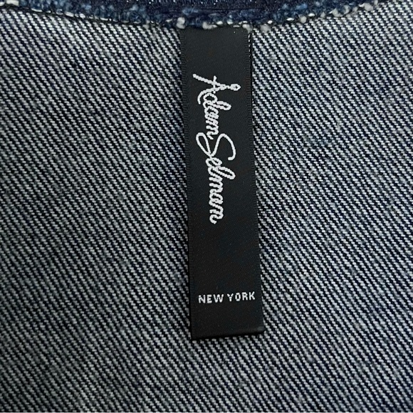 Adam Selman Sleeveless Denim Mini Dress in Dark Blue Wash - Size M - Picture 5 of 5